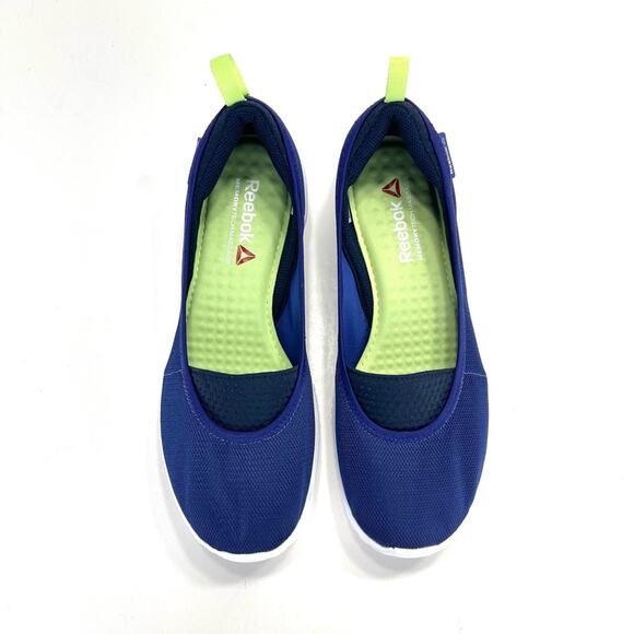 Reebok Memory Tech Massage Sneakers/Flats Size 8.5 Nave Blue Fabric Walking Shoe - Picture 10 of 15
